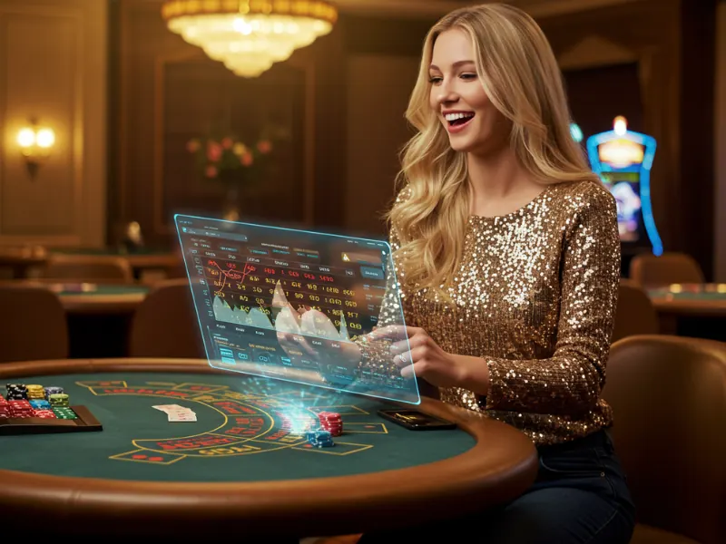 A woman's thoughtful journey through casino betting systems and strategies.