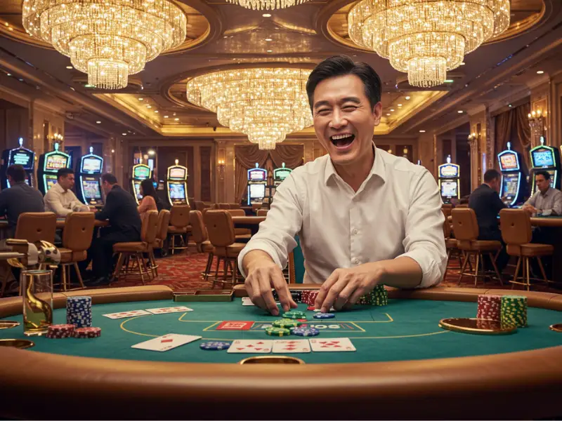 Pai-Gow poker hand showing multiple flush combinations