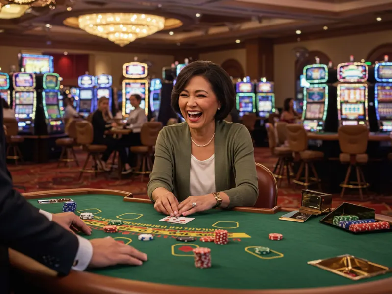 gel pagcorPH licensed blackjack dealer managing the card table