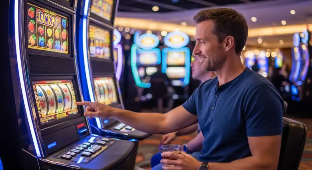 ace super ph casino man playing slot game buenas casino