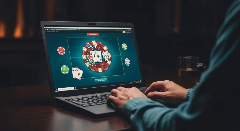 acewin jackpot games man enjoying desktop casino buenas casino