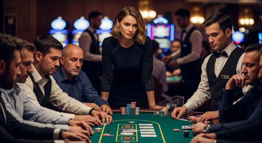 bwenas mobile casino woman watching poker game