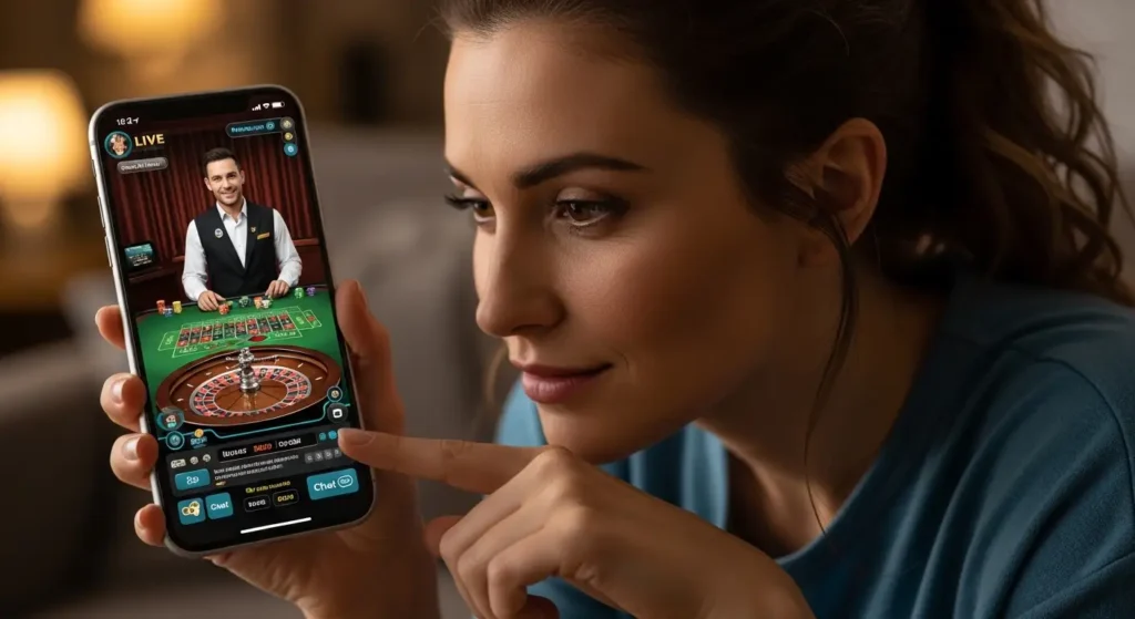 gamezone casino platform woman playing online casino