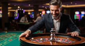 lucky cola online casino gambler spins roulette wheel buenas casino